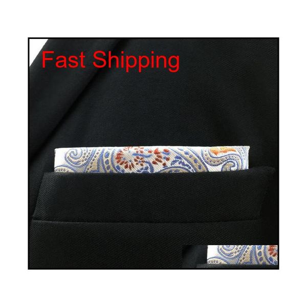 

eh4 light gray paisley silk mens pocket square classic wedding handkerchief fa qylpdy mj_fashion, Blue;white