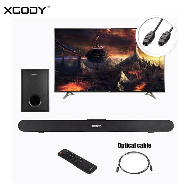 

xgody soundbar tv home theater with subwoofer s-xs01 40w bluetooth 4.0 sound bar wireless speaker system aux usb remote control1