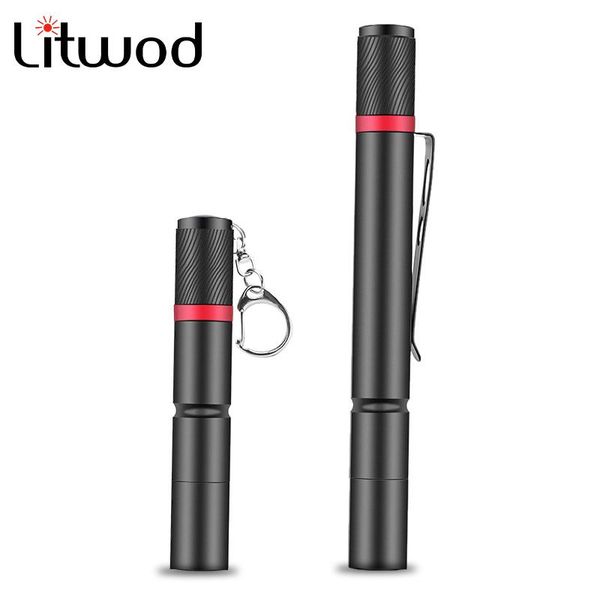 

q5 pen light portable mini led flashlight waterproof aluminum torch camping lamp aaa battery 3 mode lantern bbywcv alice_bag