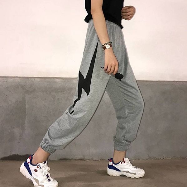 

simple pencil pants women summer loose casual sweatpants new 2020 fashion korean style comfortable high waist trousers woman c1018, Black;white