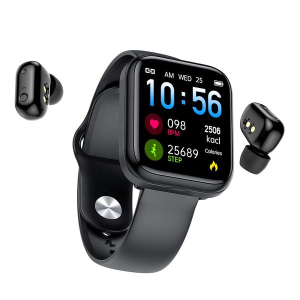 

wireless earphone headphones tws 2 in 1 electronics b5.0 sport earbuds headset with smart watch
