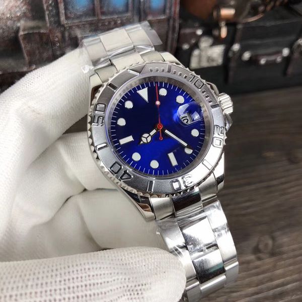 

u1 automatic movement blue dial men watch folded clasp 316 stainless band ing, Slivery;brown