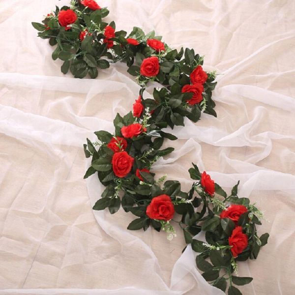 

flower vine faux leaf decor artificial traditional art simulation wedding home1
