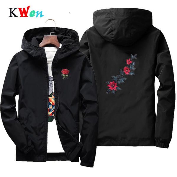 

men's jacket windbreaker waterproof thin pink woman embroidered men's jacket men man's zipper sunscreen trench coatr, Black;brown