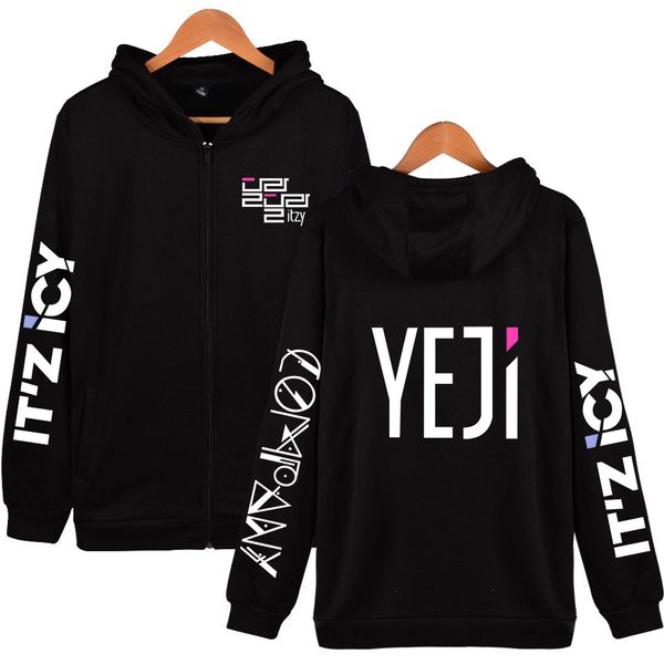 

itzy hoodies women zipper exclusivo hoodie sweatshirt fashion new style autumn and winter sweatshirt clothes xxs-4xl 1014, Black