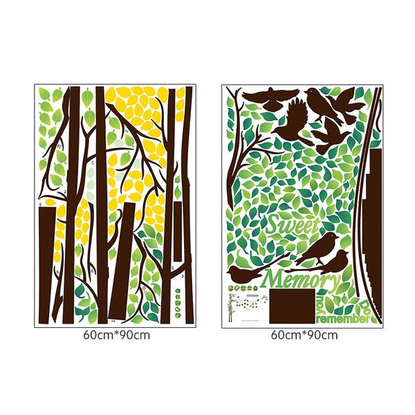 

zooyoo] 205*290cm/81*114in large p tree wall stickers home decor living room bedroom 3d art decals diy family murals q1215