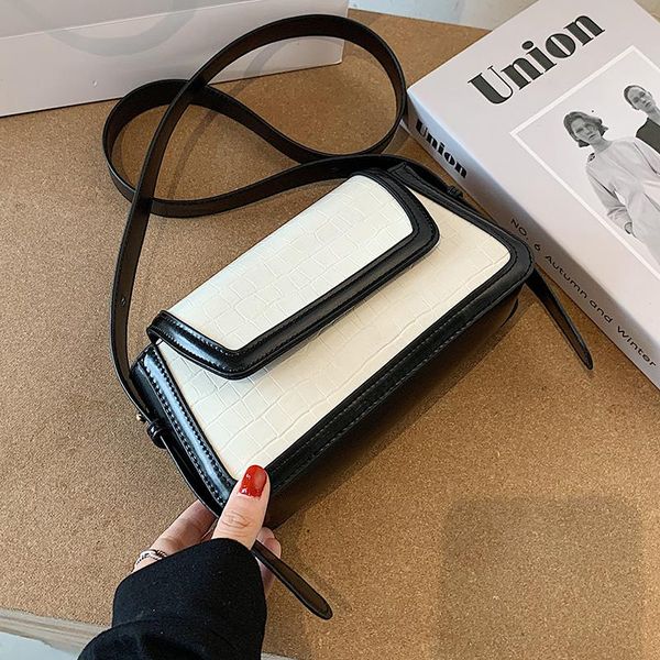 

stone pattern pu leather crossbody bags for women 2020 elegant small shoulder handbags designer lady vintage hand bag