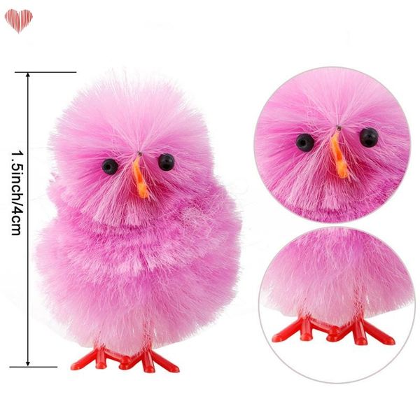 

36pcs mini easter chicks simulation cute colorful easter chicks baby chicks for easter party egg bonnet decoration 164 n2
