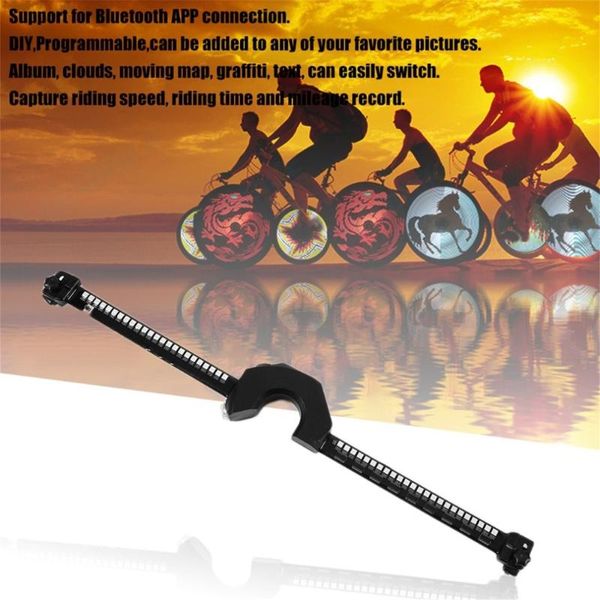 

bicycle wheel led lights smart bluetooth intelligent control wheel light usb rechargeable bike spoke lights waterproof