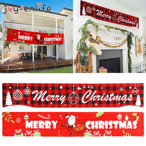 

oxford cloth outdoor banner merry decoration for home 2020 christmas hanging ornaments natal noel new year 2021