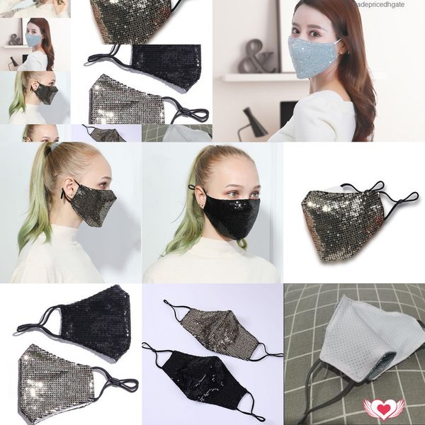 

masks face washable paillette fashion blingbling dustproof reusable mask respirator for sa gep1 dzmk