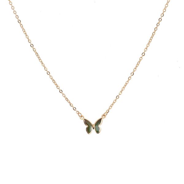 

net butterfly necklace temperament little fresh red ins simple gradient necklace cool wind clavicle chain, Silver