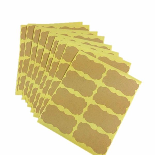 

80pcs/lot simple blank kraft paper 5.7cm blank shaped sealing sticker for baking packaging 80pcs/lo bbydoi
