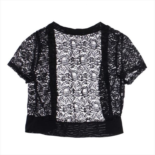 

summer new arrival lace cardigan fashion short sleeve casual blouses hollow out short women summer clothings plus size, White