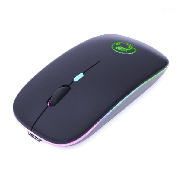 

mice wireless mouse rgb rechargeable computer silent mause led backlit ergonomic gaming for lappc1