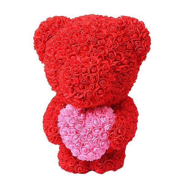 

gift wrap artificial rose bear dolls lovely romantic pe birthday love girlfriend simulated valentine's day1