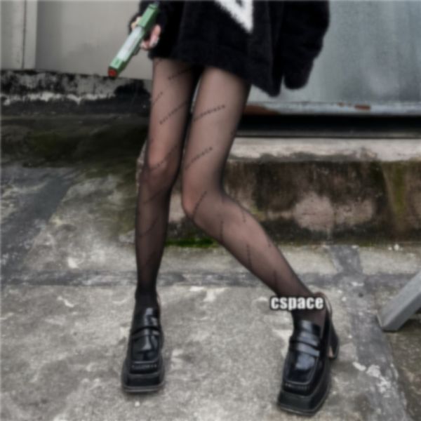 

hosiery socks lolita fishnet stockings lingerie gothic dark star breathable letter b sheer pantyhose tights women streetwear body stocking, Black;white