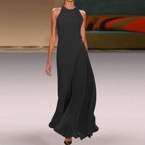 

casual sleeveless party vestidos women's tank dress sleeveless autumn sundress 2020 zanzea maxi dress holiday kaftan dress robe y0118, Black;gray