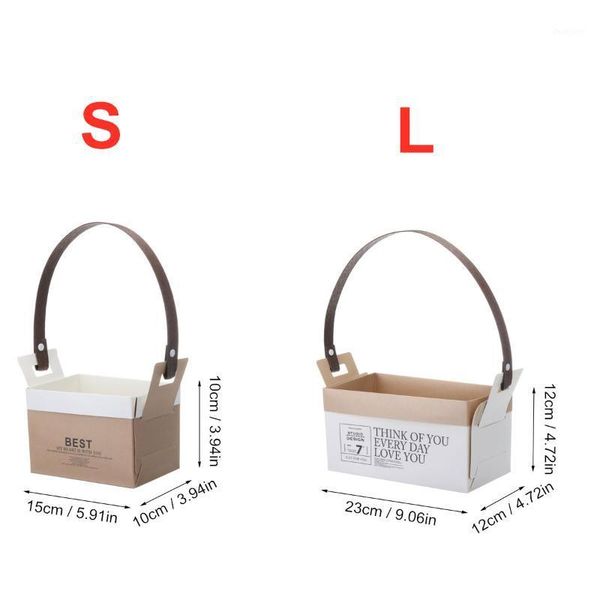 

10pcs/set kraft paper bag flower box handbag double sided bouquet florist gift bags valentine's day rose boxes party decoration1