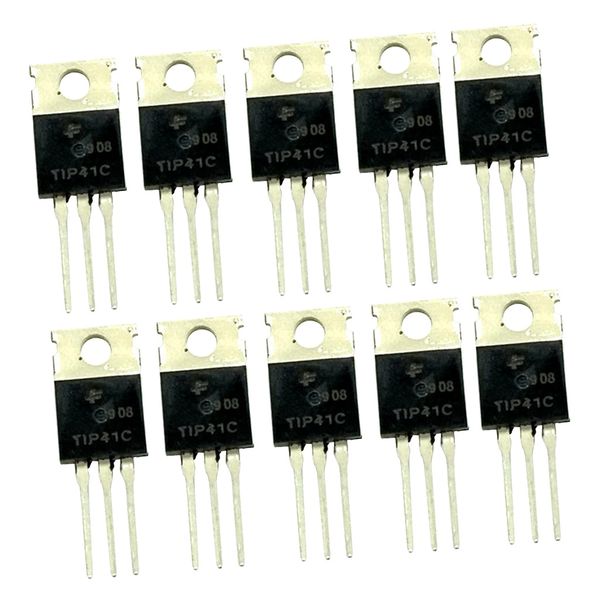 

10 pieces tip41c transistor power amplifier 100v 6a npn triode