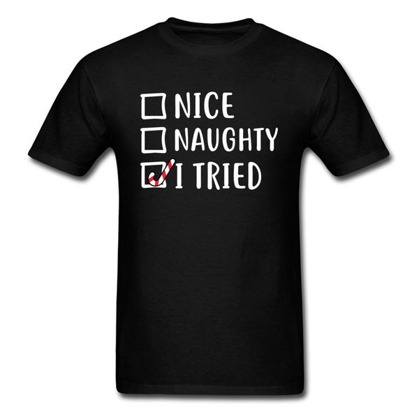 

nice naughty i tried funny christmas gift t shirt men candy cane t shirt letter family tees black sport hooded sweatshirt hoodie
