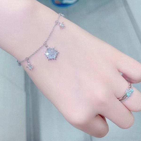 

730w8 korean women's version of shijia simple dance snowflake adjustable design bracelet bracelet cold door profiteering products t2mhg, Golden;silver