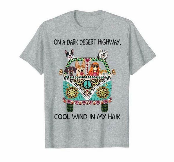 

in hair on dark highway a desert corgi cool wind hippie dog tee t shirt t-shirt 2xl 3xl 4xl 5xl sport hooded sweatshirt hoodie