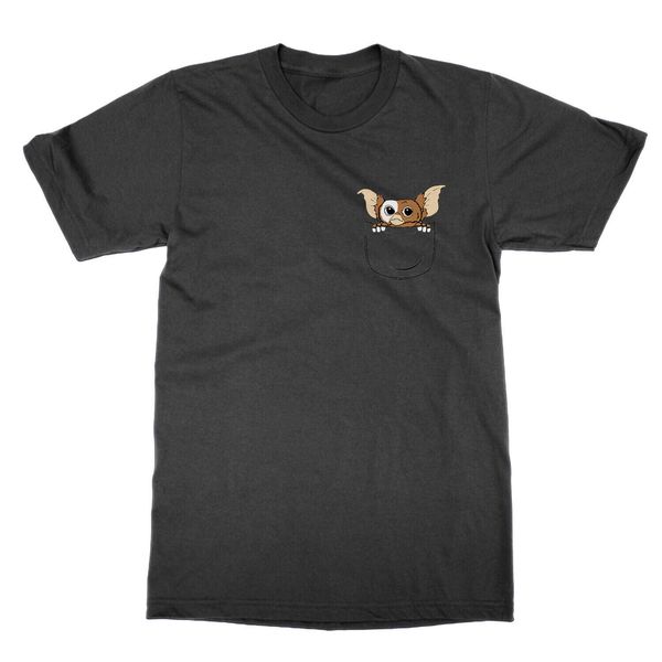 

gizmo pocket t-shirt funny nerd tee gremlins 80s retro present gift sport hooded sweatshirt hoodie
