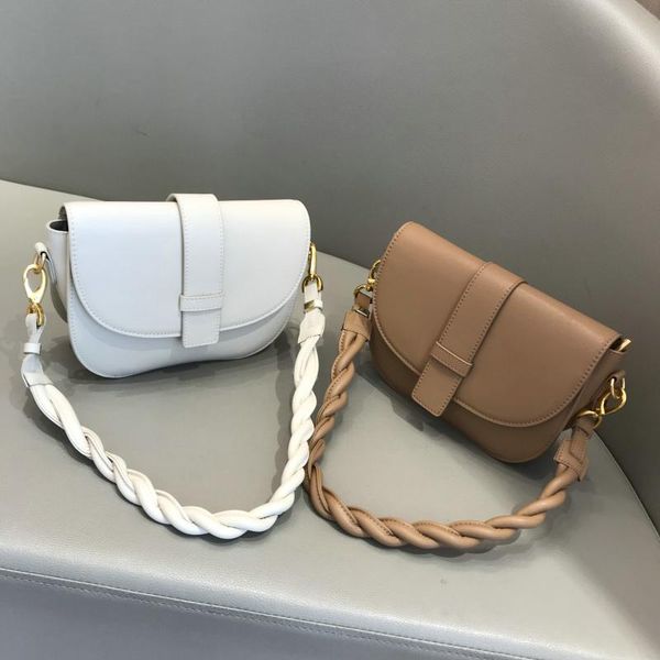 

2020 new female trend semicircle saddle bag cowhide female underarm small round bag ladies shoulder messenger