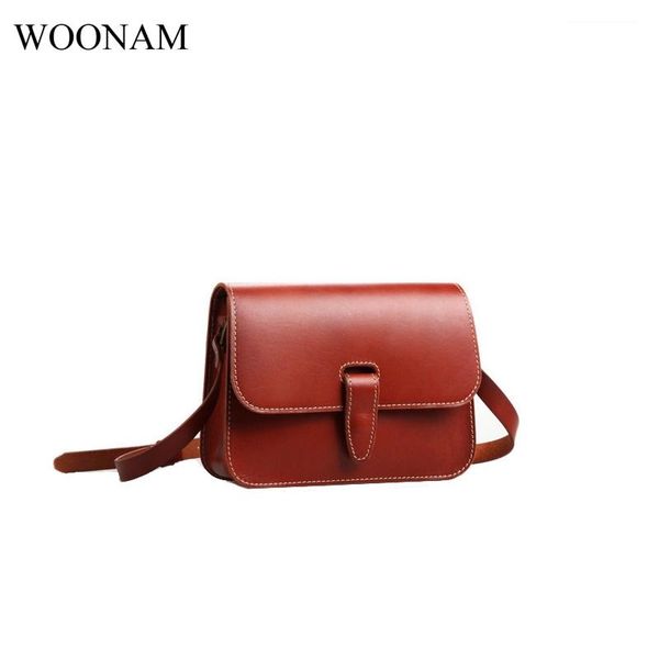 

woonam women fashion handmade personalized full grain calf leather small flap cross-body handbag shoulder bag wb256