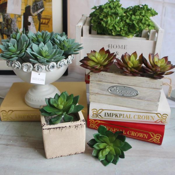 

front point lotus three-color imitation flowers succulent artificial plant micro landscape decoration flower