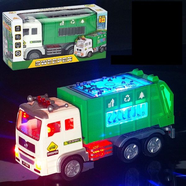 

10styles electric engineering vehicles model excavator mixer car garbage fire truck with 4d light music kids educational toys