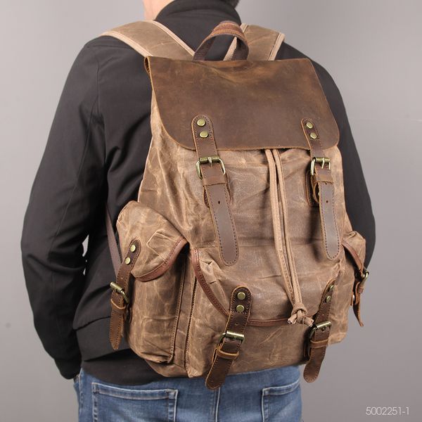 

new casual canvas backpacks vintage backpack purse for women waterproof large capacity travel bag women lapleather backpack
