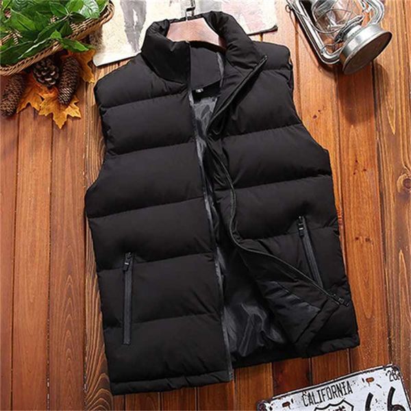 

new down cotton vest autumn and winter trend casual thickened warm men's jacket korean 1801, Black;white