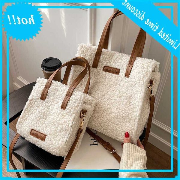 

winter warm soft lamswol for 2021 baking women shoulder bags and wallets lady crossbody towels