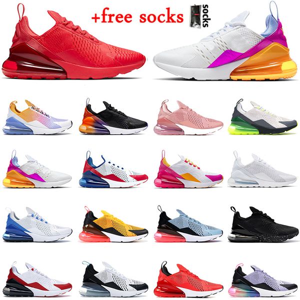 

2021 university red running shoes for women mens triple black white 270s outdoor washed coral trainers sneakers