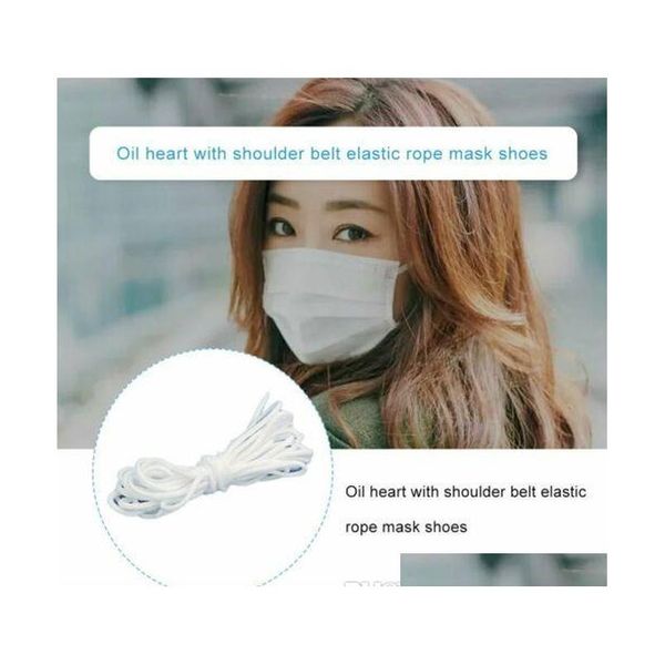

dhl ship910 yard mask elastic rope m round white elastic band mask oil core belt rope handmade diy protective clo qyleux ppshop01