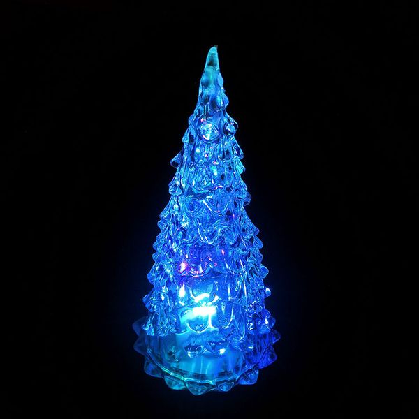 Janela de árvore de cristal de cristal em emissura de luz acrílica Tabela de vitrine de decoração de presentes de Natal Led Rave Toy