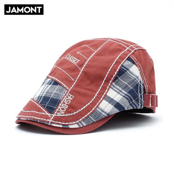 

berets [jamont] fashion men beret women visors hat gentleman style gorra cap lovers visor caps casual flat casquette, Blue;gray