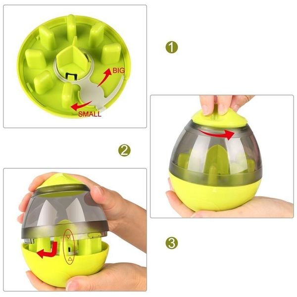 

interactive dog cat food treat ball bowl toy funny pet shaking leakage food container puppy cat slow feed pet tumbler toy wmtajy bdegarden
