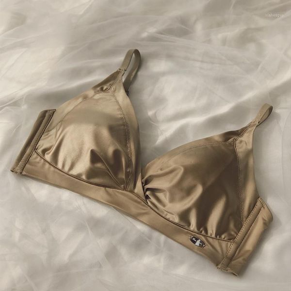 

ensemble lingerie femme seamless anti sagging brassiere triangle cup tow hook-and-eye bra intimate underwear women lingerie1, Red;black