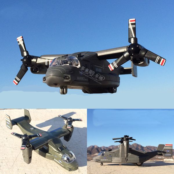 

сплав металла высокая плоская имитационная модель v22 osprey 1:64 транспортный самолет тянуть обратно мигания на музыкальных детям игрушка б
