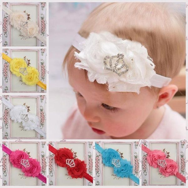 

с оголовьем ребенком доставка упругого шифоном короной цветок оголовье детьми, девочки для твердотопливной 10 шт / много оголовья elastic, ц, Golden;silver