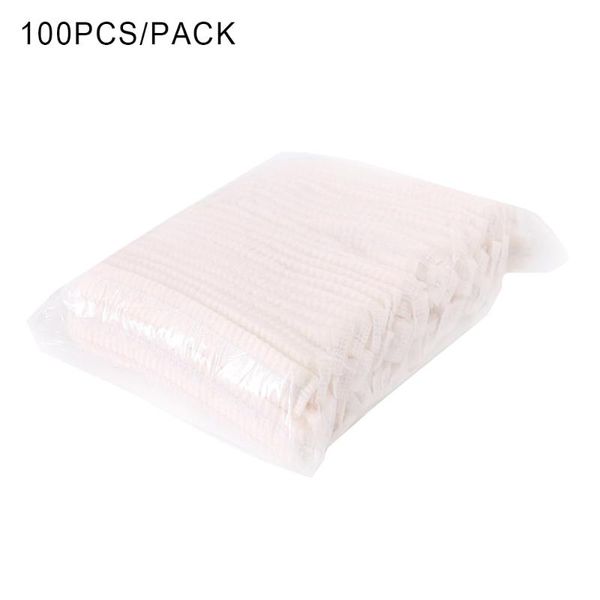 

shower caps 100pcs disposable cap hair salon bouffant non woven fabric dustproof portable stretch hat el home workshop spa elastic