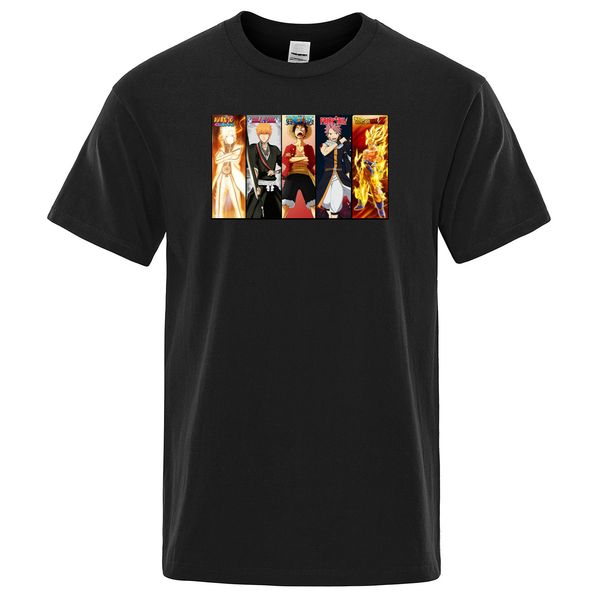 

japanese anime tshirt bleach naruto summer new fashion mens tees sport hooded sweatshirt hoodie men t shirt