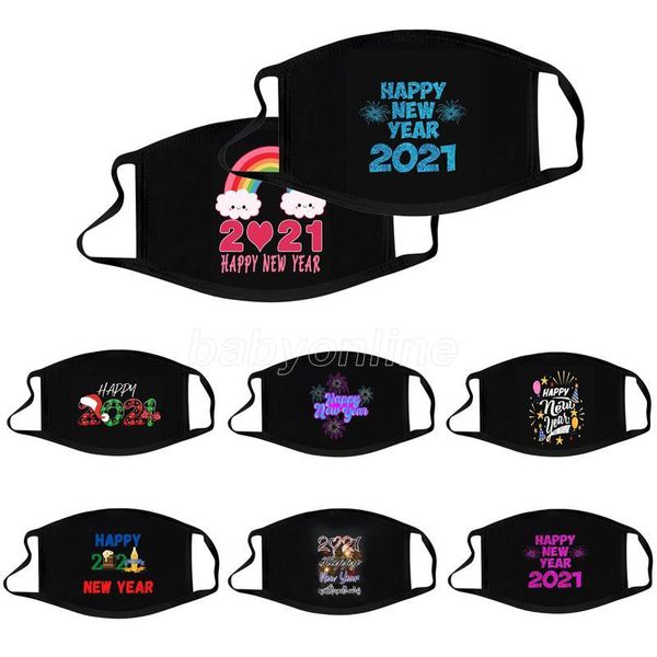 

2021 new year custom mask masque party decorations cartoon masks kid mascherina cotton reusable washable mask