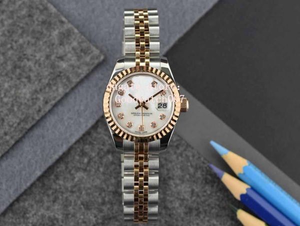 

women's datejust president 26mm 279174 279171 18k gold steel 2813 movement mechanical automatic ladies watch women's watches, Slivery;brown