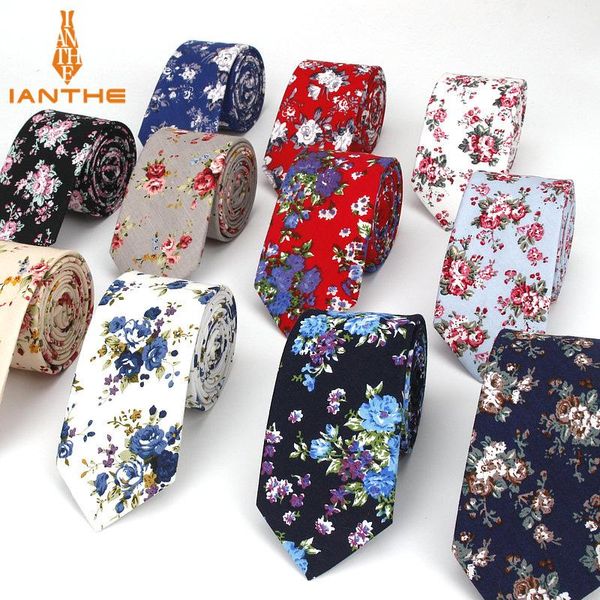 

handkerchiefs brand classic men's floral ties fashion cotton neck for men corbatas slim suits necktie party vintage printed gravatas, Blue;white