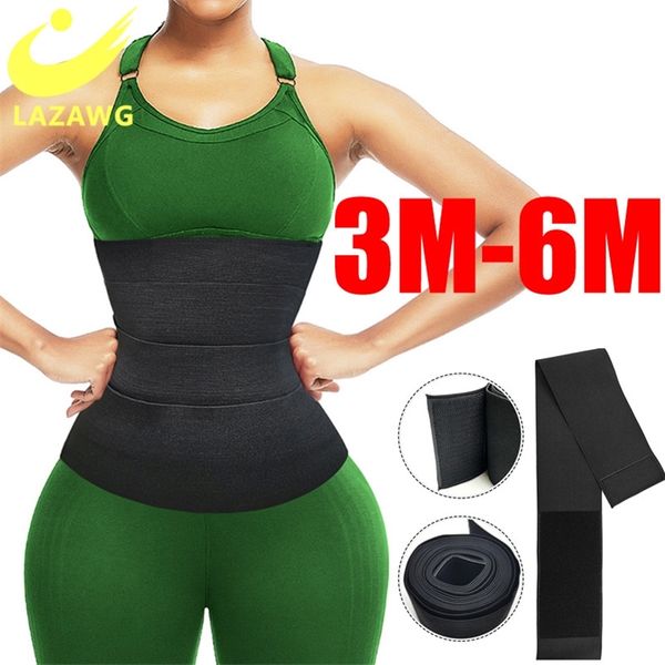 LAZAWG Taille Trainer Gürtel Abnehmen Body Shaper Bauch Cincher Frauen Korsett Stretch Bands Kostenloser Plus Größe Taille Strap Drop 220307