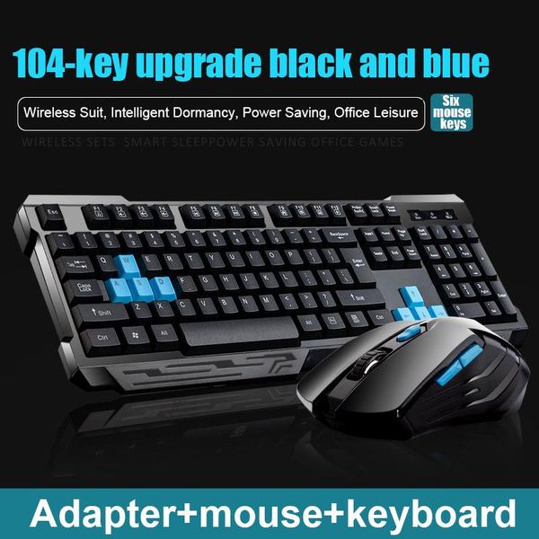 

keyboard mouse combos waterproof multimedia 2.4ghz wireless gaming keyboard usb cordless mous vdx99